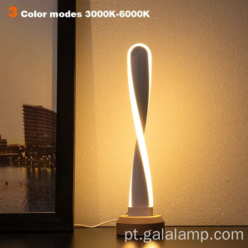 Lâmpada leve de madeira de madeira sólida de madeira sólida alimentada por USB